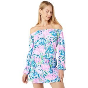 Lilly Pulitzer Gecko Green Tiger Sunrise Lana Skort Romper Small